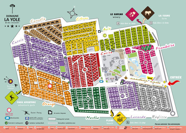 Plattegrond van Domaine de la Yole