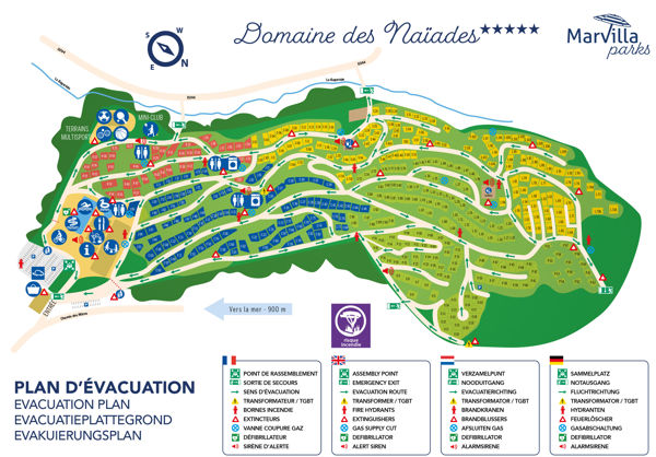 Plattegrond van Domaine des Naïades