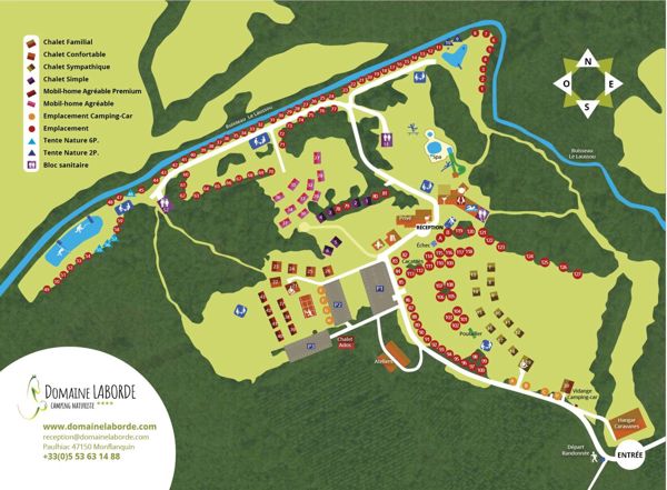 Plattegrond van Domaine Laborde FKK