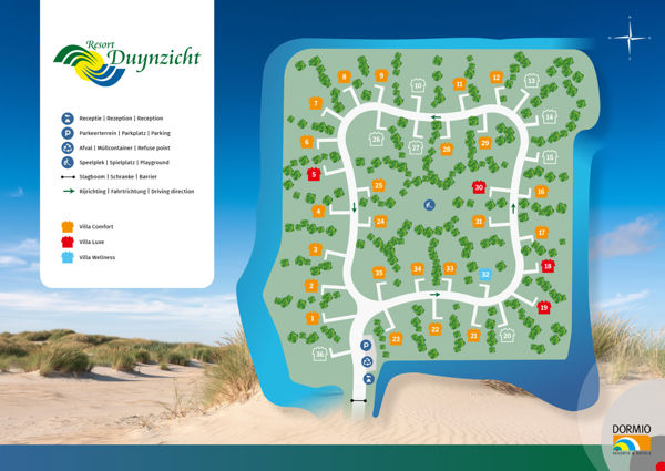Plattegrond van Dormio Villapark Duynzicht