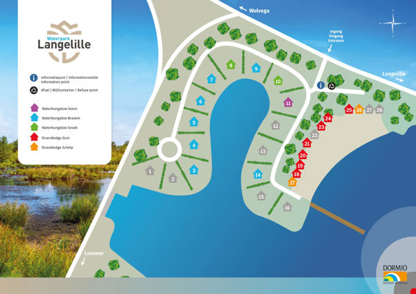 Plattegrond van Dormio Waterpark Langelille