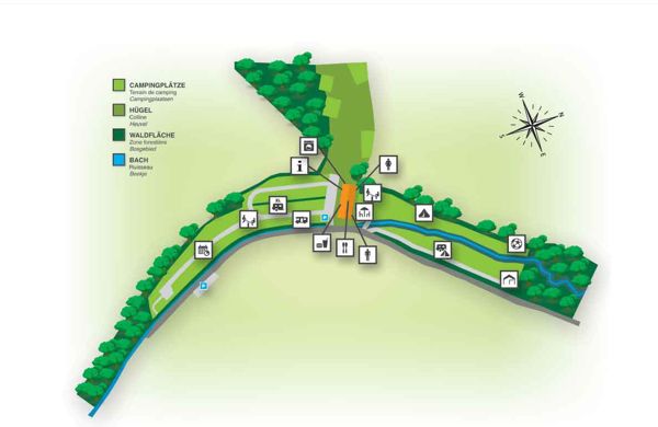 Plattegrond van Drei Spatzen