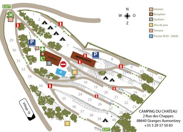 Plattegrond van Camping Du Château