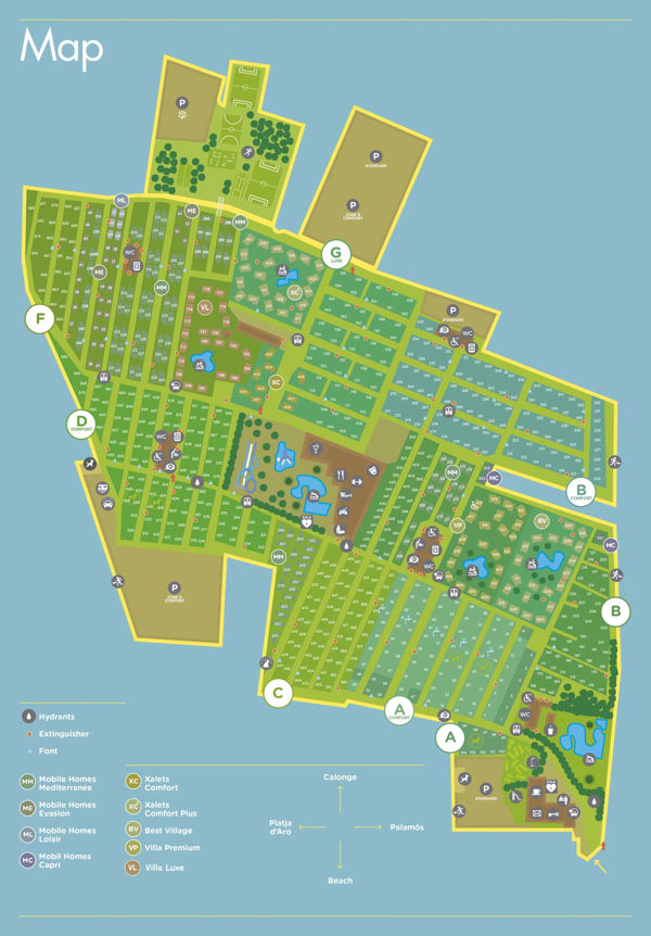 Plattegrond van Eurocamping (Costa Brava)