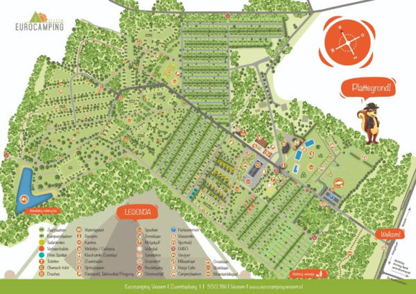 Plattegrond van Eurocamping Vessem
