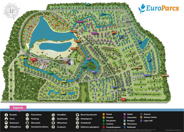 Plattegrond van EuroParcs De Zanding