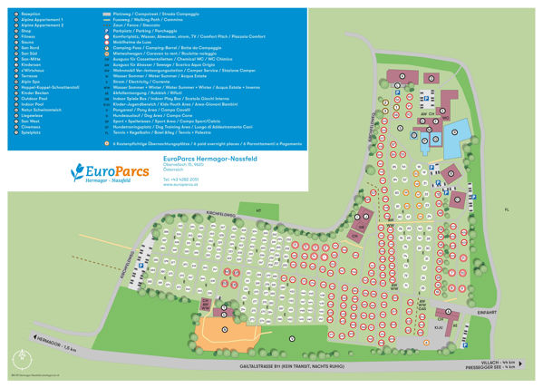 Plattegrond van EuroParcs Hermagor-Nassfeld
