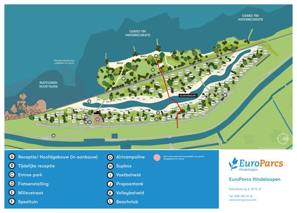 Plattegrond van EuroParcs Hindeloopen