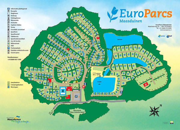 Plattegrond van EuroParcs Maasduinen