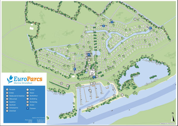 Plattegrond van EuroParcs Marina Strandbad