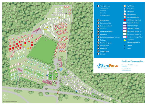 Plattegrond van EuroParcs Pressegger See