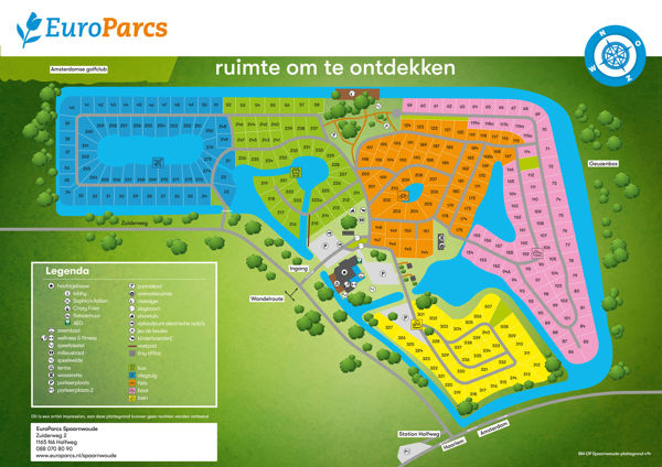 Plattegrond van EuroParcs Spaarnwoude
