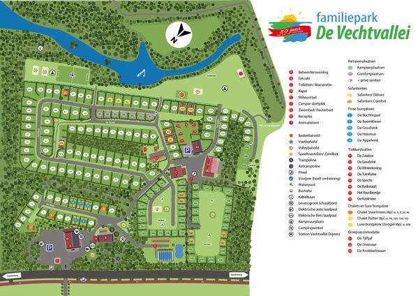 Plattegrond van Familiepark de Vechtvallei