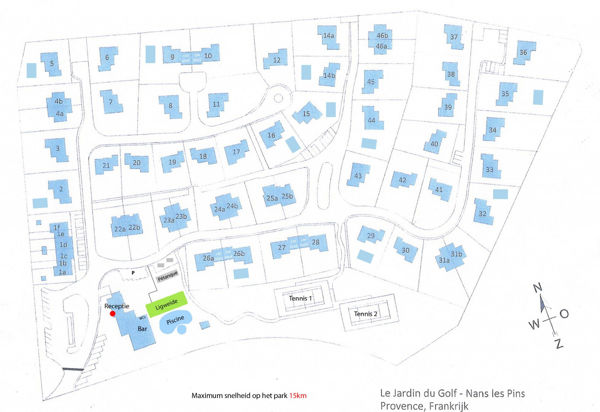 Plattegrond van FranceComfort Le Jardin du Golf