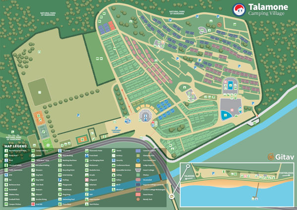 Plattegrond van Gitavillage Talamone 