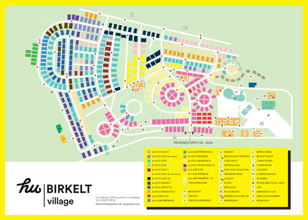 Plattegrond van hu Birkelt village