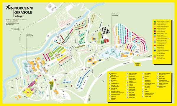 Plattegrond van hu Norcenni Girasole village
