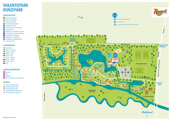 Plattegrond van Hunzepark
