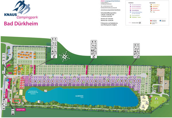 Plattegrond van Knaus campingpark Bad Dürkheim