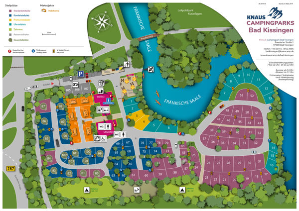 Plattegrond van Knaus campingpark Bad Kissingen