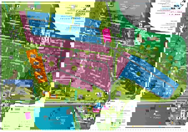 Plattegrond van Knaus campingpark Hünfeld