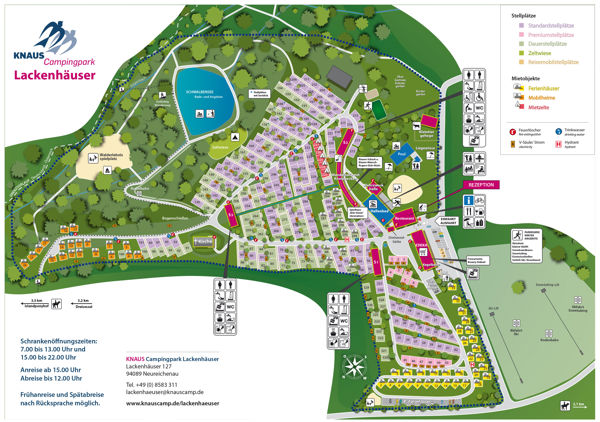 Plattegrond van Knaus campingpark Lackenhäuser