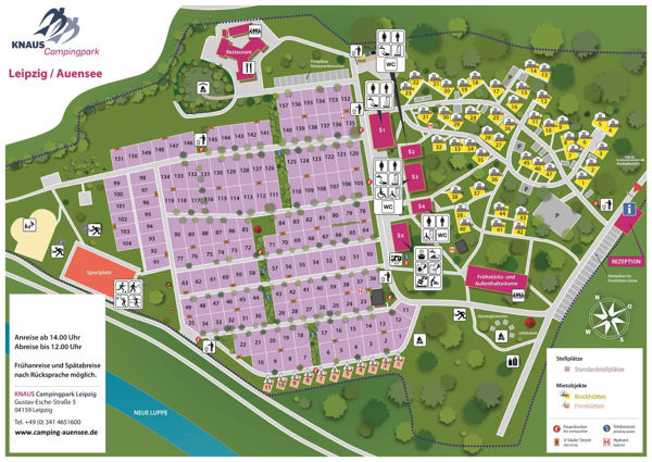 Plattegrond van Knaus Campingpark Leipzig