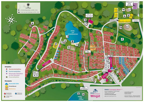 Plattegrond van Knaus campingpark Wingst