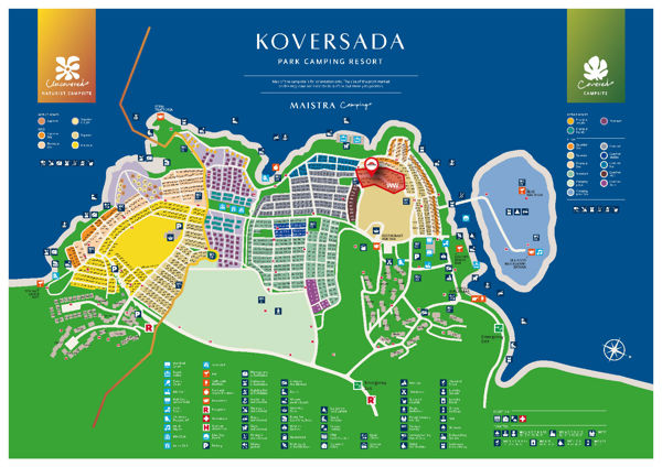 Plattegrond van Koversada Camping Resort