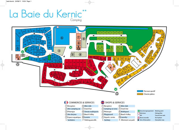 Plattegrond van La Baie de Kernic