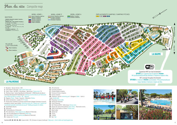 Plattegrond van La Baume - La Palmeraie