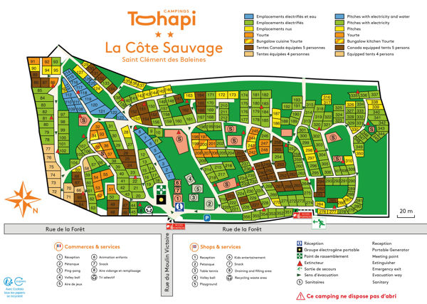 Plattegrond van La Côte Sauvage