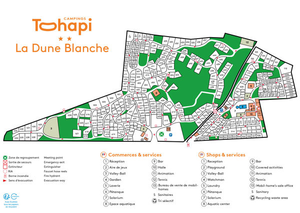 Plattegrond van La Dune Blanche