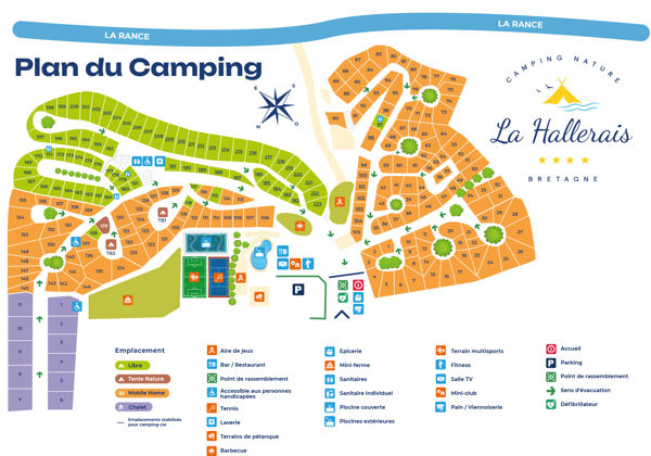 Plattegrond van La Hallerais