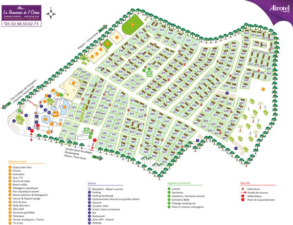 Plattegrond van La Pommeraie de l'Océan