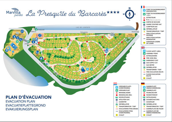 Plattegrond van La Presqu'île du Barcarès