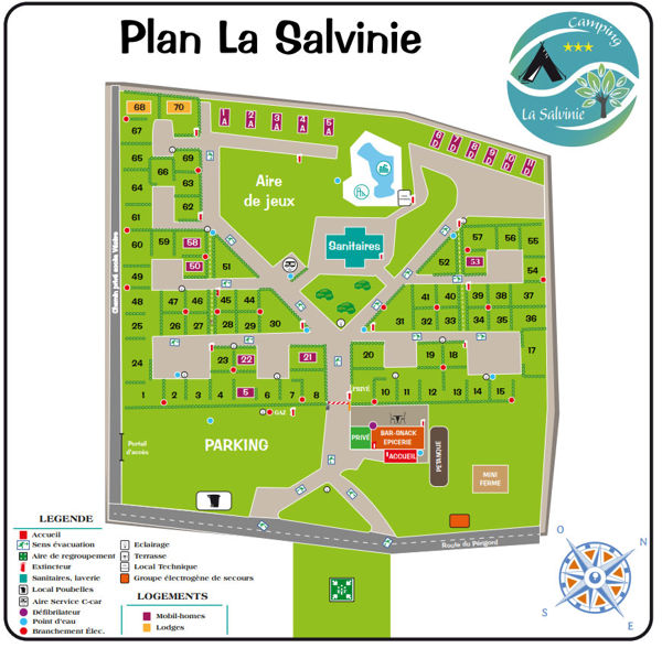 Plattegrond van La Salvinie