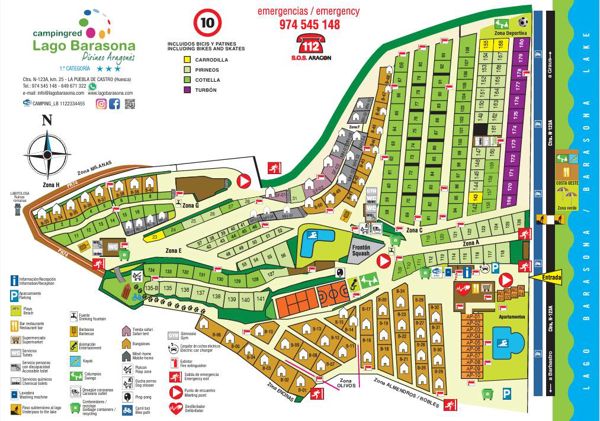 Plattegrond van Lago Barasona