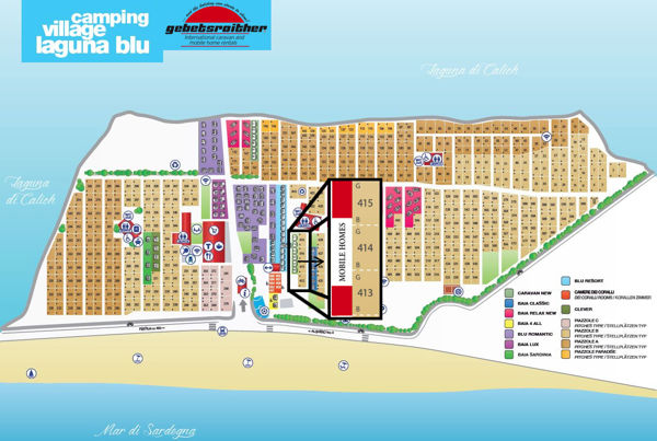 Plattegrond van Laguna Blu