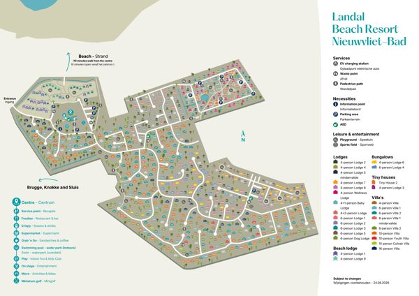 Plattegrond van Landal Beach Resort Nieuwvliet-Bad
