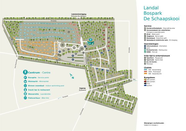 Plattegrond van Landal Bospark De Schaapskooi