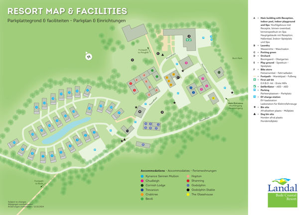 Plattegrond van Landal Bude Coastal Resort