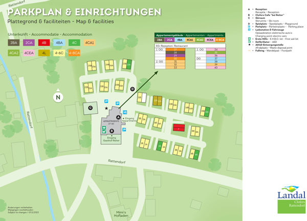 Plattegrond van Landal Clofers Rattendorf