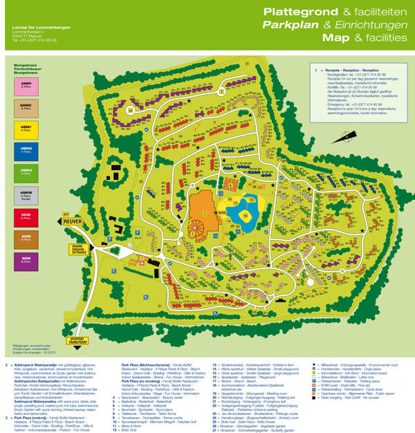 Plattegrond van Landal De Lommerbergen