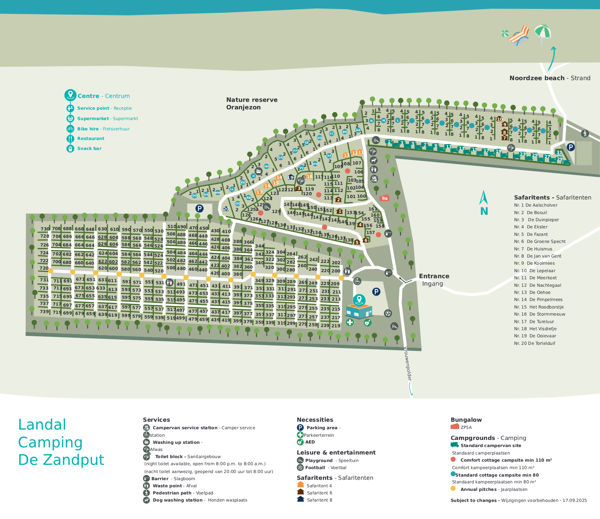 Plattegrond van Landal De Zandput