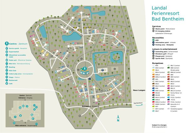 Plattegrond van Landal Ferienresort Bad Bentheim