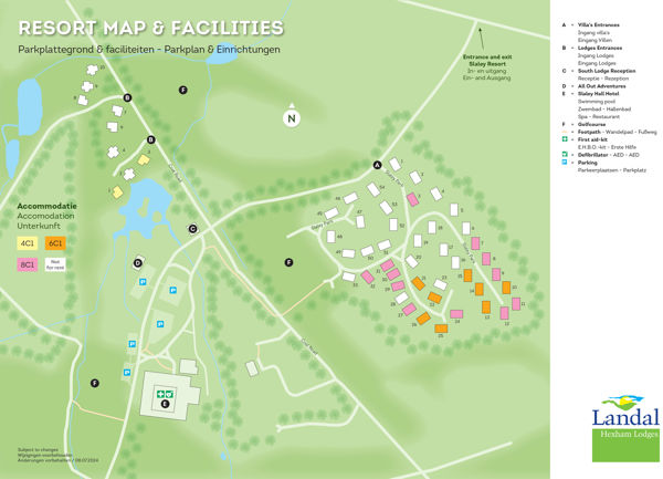 Plattegrond van Landal Hexham Lodges