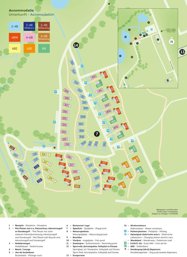Plattegrond van Landal Klein Oisterwijk