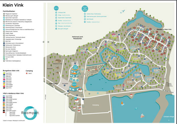 Plattegrond van Landal Klein Vink