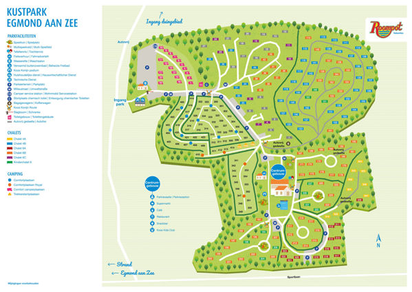 Plattegrond van Landal Kustpark Egmond aan Zee